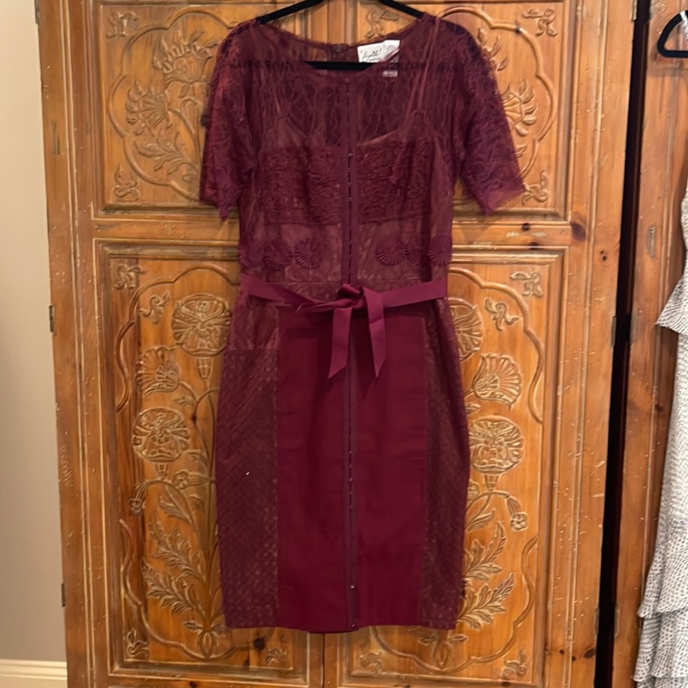 Burgundy Lace Dress